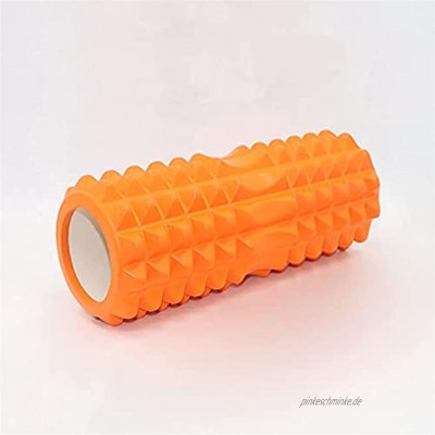 DEWTOP Standard Faszienrolle Yoga-Säule Fitness Pilates Schaumwalzenmassagegerät-Blöcke Train Grid Training Zubehör Roller für Rückenmassage Schaumstoffrollen Color : Orange