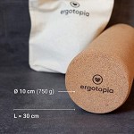 Ergotopia® Faszienrolle aus ökologisch-nachhaltigem Kork Massagerolle aus Naturmaterial zur Selbstmassage im Alltag Fitnessrolle für Dein gesundes Faszientraining