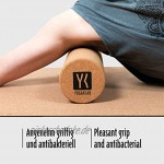 YOGAKLAR Faszien-Rolle aus Naturkork für eine Intensive Eigenmassage – nachhaltige umweltfreundliche und plastikfreie Yoga-Nackenrolle für die Faszienarbeit und zur Muskelentspannung