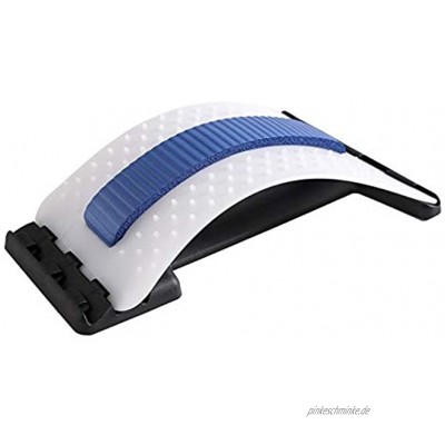3 stufig verstellbar Zurück Stretch Lendenwirbelmassage Taille Stretcher vertebrale schmerzlindernde 96 Massage Punkte Stretcher Health Care Color : White Blue
