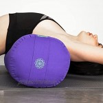 DiMonde Bolster Yoga | Yin Restorative Yoga Meditation Entspannung | Kapok-Kissen| Abnehmbarer und waschbarer Bezug aus Bio-Baumwolle | Tragegriff | 65 x 23 cm