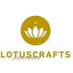 Lotuscrafts Yogakissen Meditationskissen Rund Lotus Sitzhöhe 15cm Waschbarer Bezug aus Baumwolle Yoga Sitzkissen mit Dinkelfüllung GOTS Zertifiziert