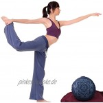 maylow Yoga mit Herz ® Meditationskissen mit Stickerei Yantra Sitzhöhe 15 cm geeignet für Anfänger und Geübte Innenkissen gefüllt mit Bio-Dinkelspelzen