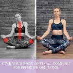 Nolavea Zafu Meditationskissen Yoga Samt-Transporttasche und Griff 2 Bezug Reißverschluss : 100% Baumwolle und Samt Buchweizen mit Lavendelduft Dunkelblau
