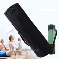 Dantazz Yogatasche Yogamatte Tasche mit verstellbarem Schultergurt 90x18,5cm Wasserdichte Nylon Yogamatte Tragetasche mit Kordelzug Leicht Atmungsaktive Yogamatte Netztasche Schwarz