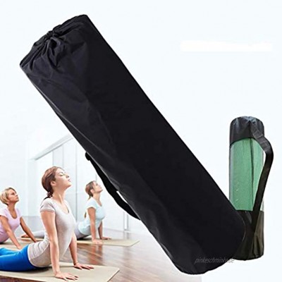 Dantazz Yogatasche Yogamatte Tasche mit verstellbarem Schultergurt 90x18,5cm Wasserdichte Nylon Yogamatte Tragetasche mit Kordelzug Leicht Atmungsaktive Yogamatte Netztasche Schwarz
