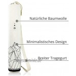 Mosswell® Yogatasche mit Design | Yogamattentasche aus Baumwolle | 70cm lang | mit Schultergurt