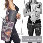 Ruluti Yoga-Matt-Tasche mit großer Taschen- und Reißverschlusstasche fit größte Matten Yoga Tote Sling-Gym-Tasche für Trainings-Gymnastik- oder Yoga-Zubehör
