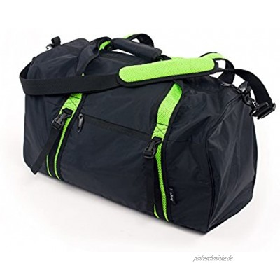 YOGA & SPORTS BAG schwarz cool & praktisch Tasche mit Riemen für Yogamatte große Yogatasche mit gepolstertem Tragegurt Sporttasche Yogamattentasche