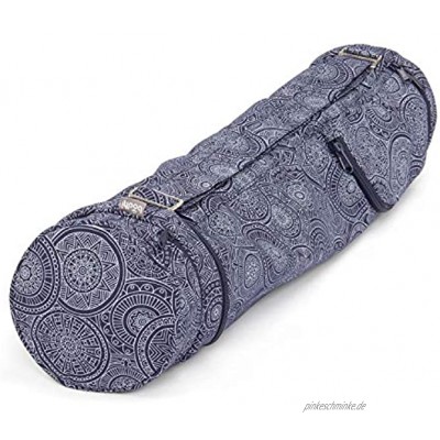 Yoga-Tasche ASANA Bag 70"Mandala dunkel-blau Maharaja Collection 100% Baumwolle Köper Für Matten bis 70 cm Breite 5 mm Dicke und 200 cm Länge