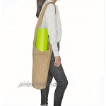 zwyjd Yoga Mat Bag Full Zip Übung Yoga Mat Carry Bag Yoga Pilates Mat Bags Träger Lange Tasche mit Taschen Multifunktionale Aufbewahrungstaschen,Khaki