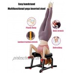 enocheab Yoga Kopfstandhocker Kopfstandstuhl Stand Yoga Stuhl für Familie Stahlrohr und PU-Pads Fitnessgeräte lindern Sie Müdigkeit und Bauen Sie Körper auf- Capacité de Charge 200 kgred