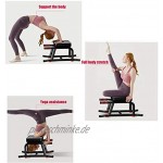 enocheab Yoga Kopfstandhocker Kopfstandstuhl Stand Yoga Stuhl für Familie Stahlrohr und PU-Pads Fitnessgeräte lindern Sie Müdigkeit und Bauen Sie Körper auf- Capacité de Charge 200 kgblack
