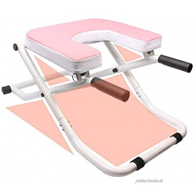 NENGGE Yoga Kopfstandhocker Klappbar Yoga Kopfstand Stuhl für Familie Fitness-Studio Entlasten Sie Müdigkeit und Aufbau Körper,Rosa
