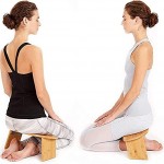 NLXX Meditationsbank Bambus klappbarer Reisekniehocker ergonomisch für Teezeremonie Seiza Yoga Beten und gesünderes Sitzen Tiefe Meditation