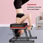 Priority Culture Umgekehrter Stuhl Yoga Kopfstandhocker Faltbar Inversionstisch Fitnessgeräte Unterstützung 661 Pfund Rückenschmerzen Behandeln Color : Black Size : 43 * 53 * 35.5cm