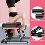 QYC Yoga Headstand Stool Yoga Headstand Chair ,Yoga Inversion Trainer for Home and Gym Yoga Training Foldable Thickened Plate Thickened Carbon Steel Tube U-Shaped Base Easy Installation 300 k