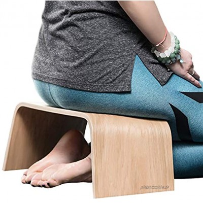 Robuste Holzbank Geeignet für Tee-Zeremonien Yoga Seiza-Pose Meditation für Anfänger als Gebetsbank und für eine gesunde aufrechte Körperhaltung – Sitzbank Holz