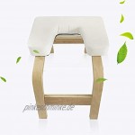 XUN Yoga Studio Inversion Hocker Stuhl Holz- und PU-Polster Müdigkeit lindern und Körper aufbauen weiß