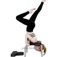 XYF Yoga Headstand Leder Yoga kopfstandhocker Yoga Kopfstand Trainer Yoga Zubehör Stretch Hocker Heim Fitnessgeräte Color : Black Size : 42 * 43 * 37cm