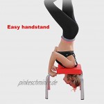 XYF Yoga Kopfstandhocker Kopfstand Assist Stuhl Upside Down Trainer Yoga Zubehör Home Fitness Stretching Hocker Kann 200 kg tragen Color : Black Size : 43 * 42 * 36cm