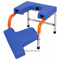 Yoga Stuhl Yoga Edelstahl Rahmen Assisted Inverted Stuhl Yoga Kopfstand Bank Fitness Und Fitnessraum Color : Blue